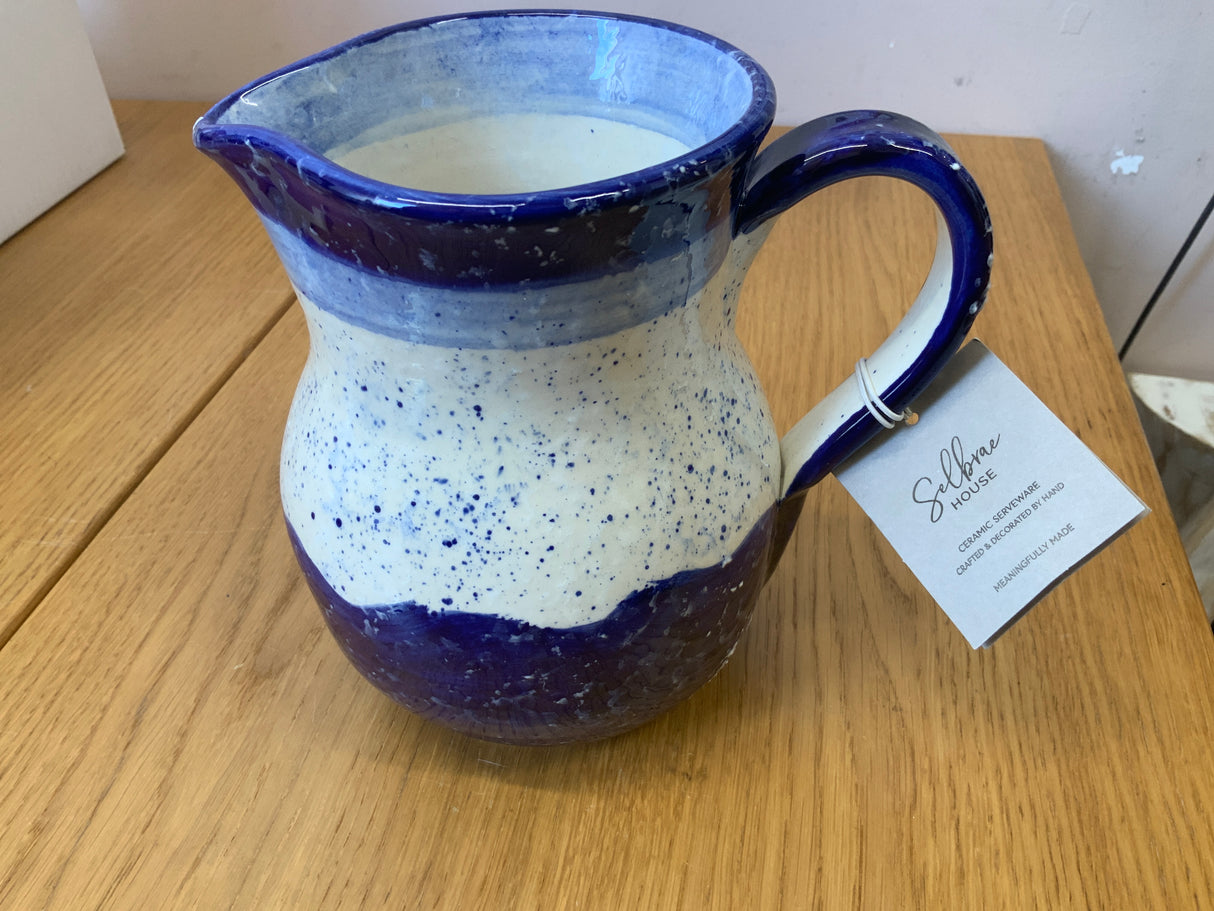 Blue Wave Ceramic Jug
