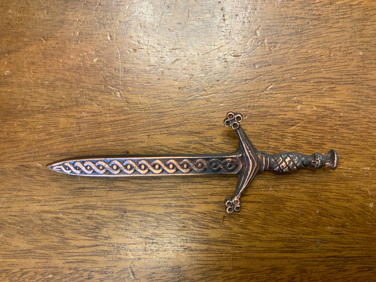 Antiqued Coffer Finish Kilt Pin