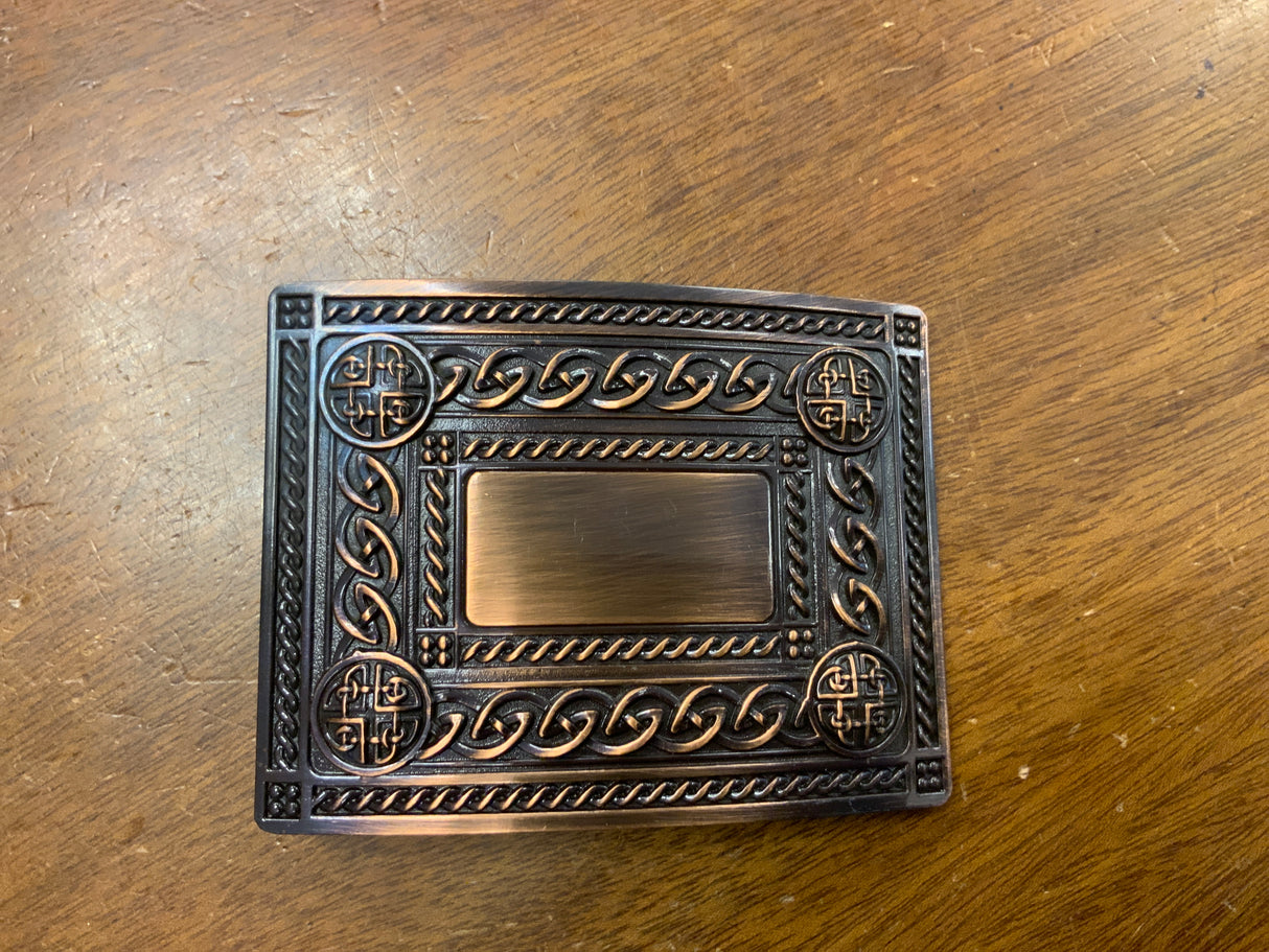 Antiqued Copper Finish Kilt Belt Buckle
