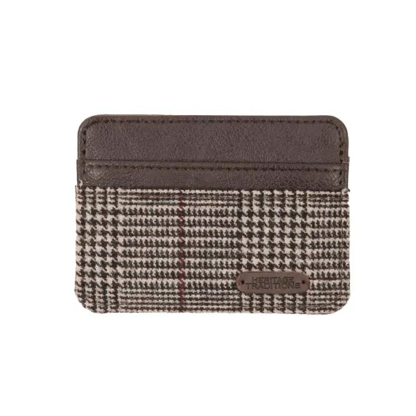 Heritage Tweed Card Holder - Prince Of Wales Grey