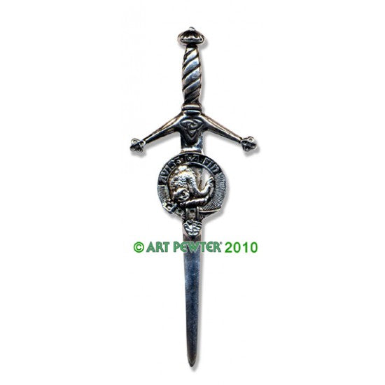 Pewter Clan Crest Kilt Pin - Choose Your Clan A-M