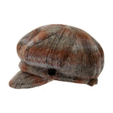 Ladies Newsboy Cap - Rust Coco Tweed