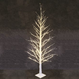 Birch Copper Wire Christmas Tree 4 Foot High LED 300 Lights 25% Twinkle