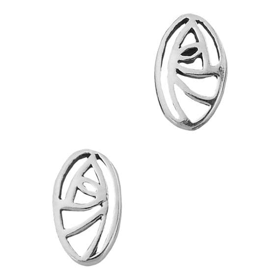 Mackintosh Spiralling Oval Stud Earrings