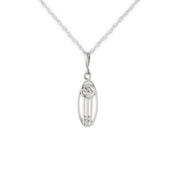 Mackintosh Rose Oval Pendant