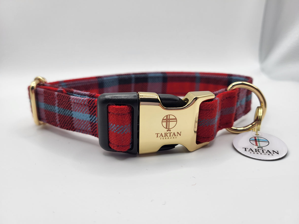 MacTavish Tartan Dog Collar Large Approx 45-58cm round, 25mm wide