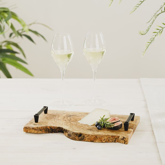 Olive Wood Rustic Serving Tray