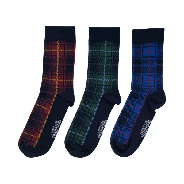 Heritage Traditions 3pk Tartan Ankle Socks