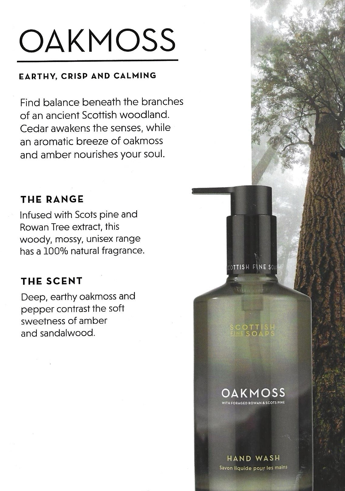 Oakmoss Hand Wash Pump Bottle 300ml