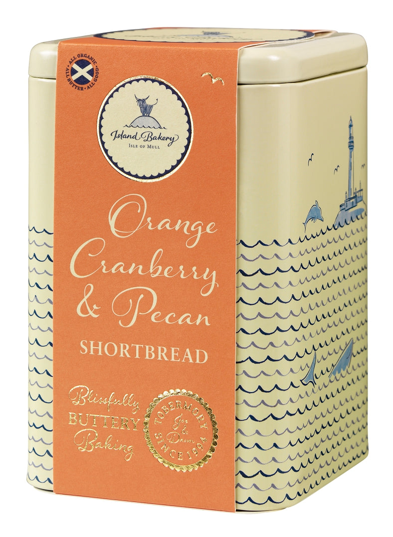 215g Orange, Cranberry & Pecan Shortbread Tin