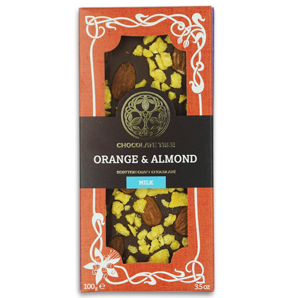 Orange & Almond 100g Bar 45% Milk Chocolate