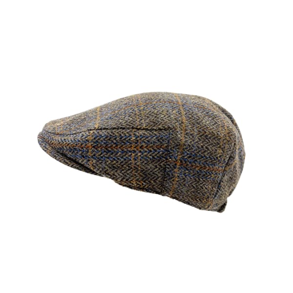 Men's Jumbo Herringbone Flat Cap - Brown