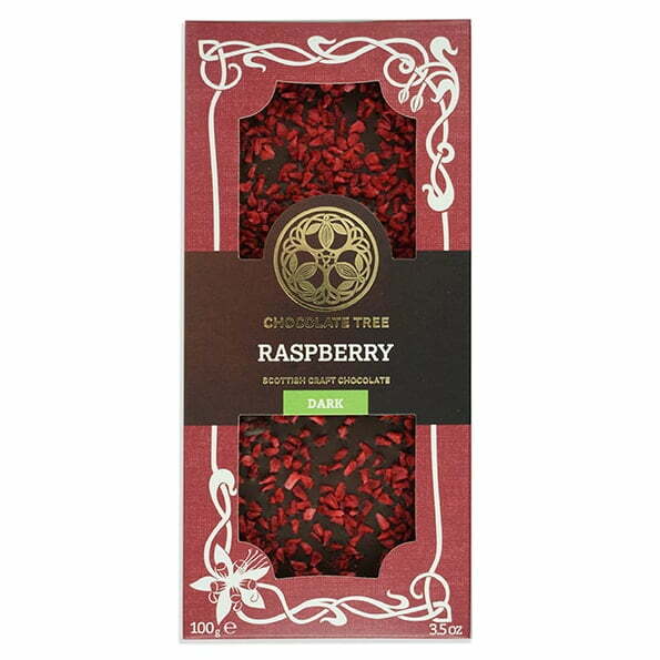 Raspberry 100g Bar 70% Dark Chocolate