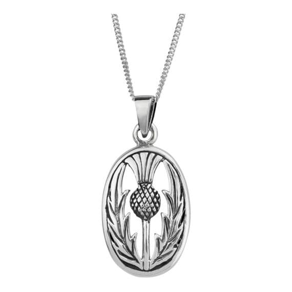 Oval Thistle Pendant