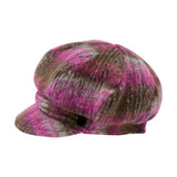 Ladies Newsboy Cap - Pink Coco Tweed