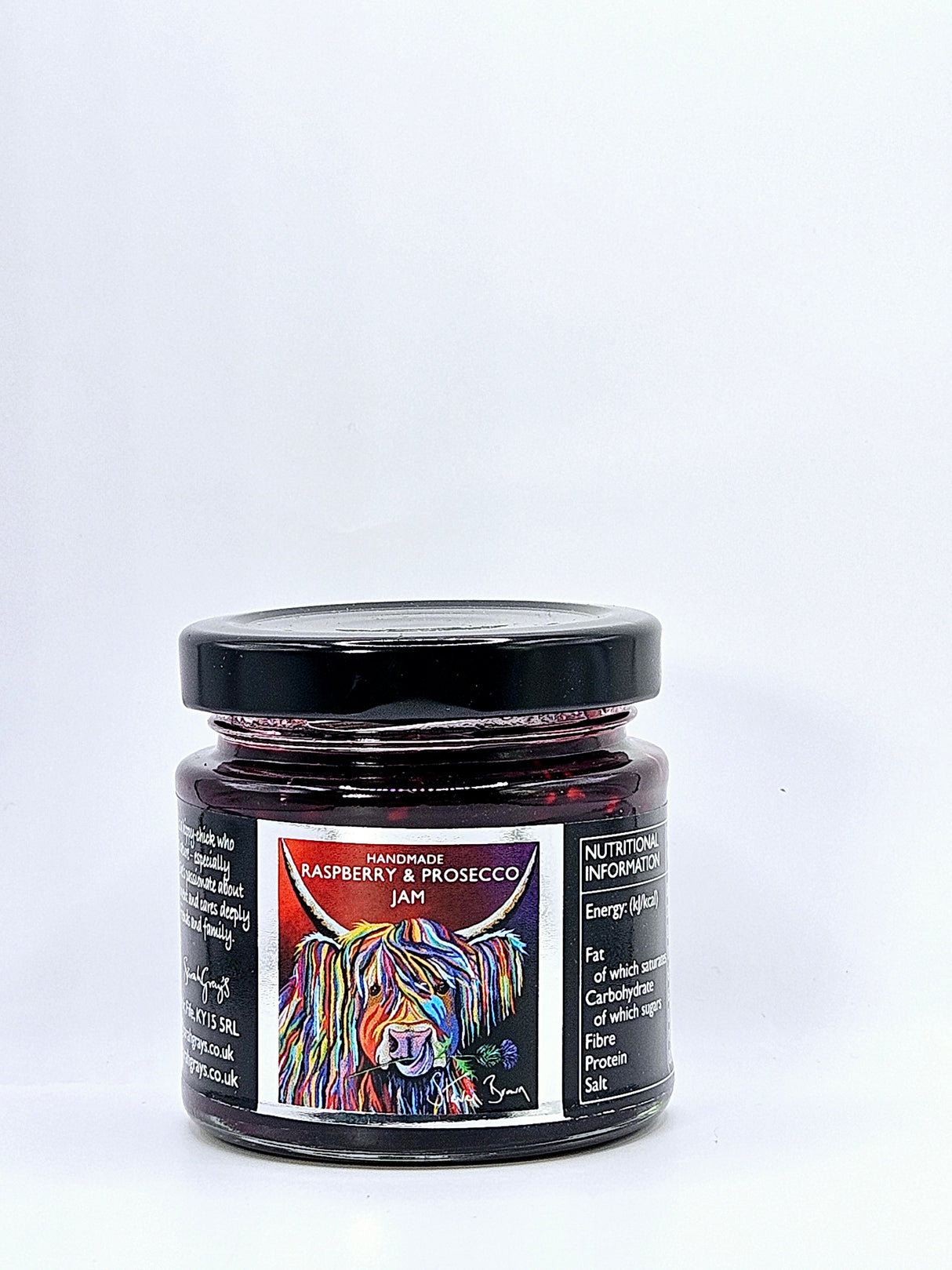 125g Steven Brown Raspberry & Prosecco Jam (Lizzie)