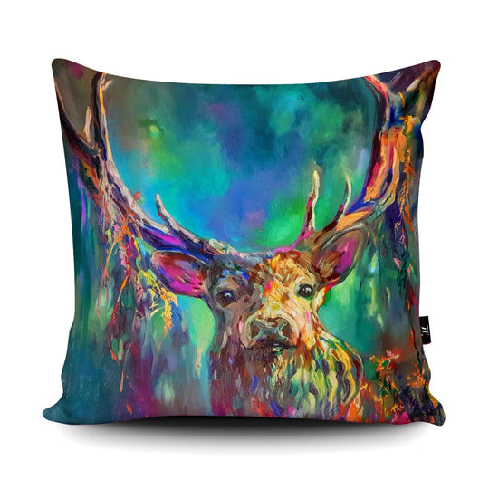 Woodland Stag Vegan-Suede Cushion