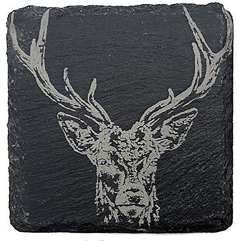 Stag Prince Slate Coaster