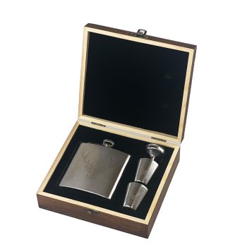 Stag Prince Hip Flask & Cup Set (Gift Boxed)