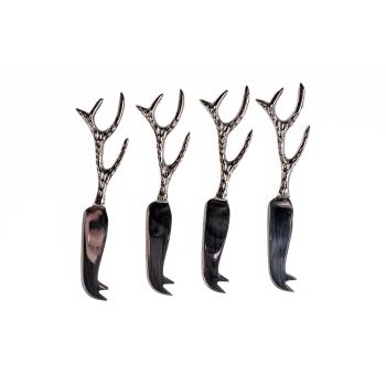 Stag Antler set of 4 Mini Cheese Knives (Gift Boxed)