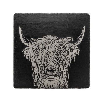 Highland Cow Slate Pot Stand