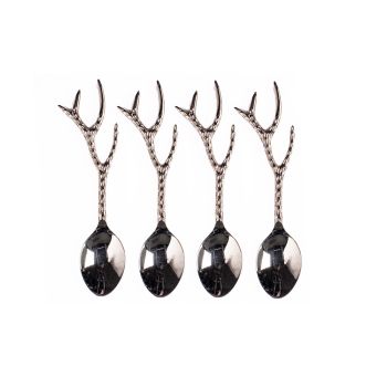 Stag Antler set of 4 Teaspoons (Gift Boxed)