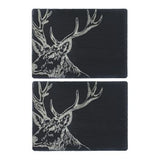 Stag set of 2 Slate Placemats