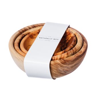 Olive Wood Stacking Bowl Set